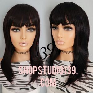 Human hair bang wig